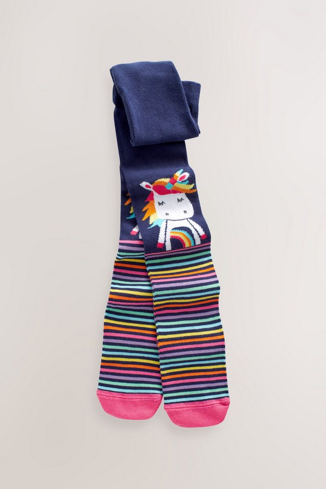 Next Strickstrumpfhose Strumpfhose Einhorn mit Baumwolle, 3er-Pack (3 St) – Bild 4 von 4