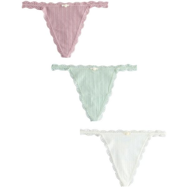 Next String Nahtlose Lochspitzen-Slips im 3er-Pack, Tanga (3-St)