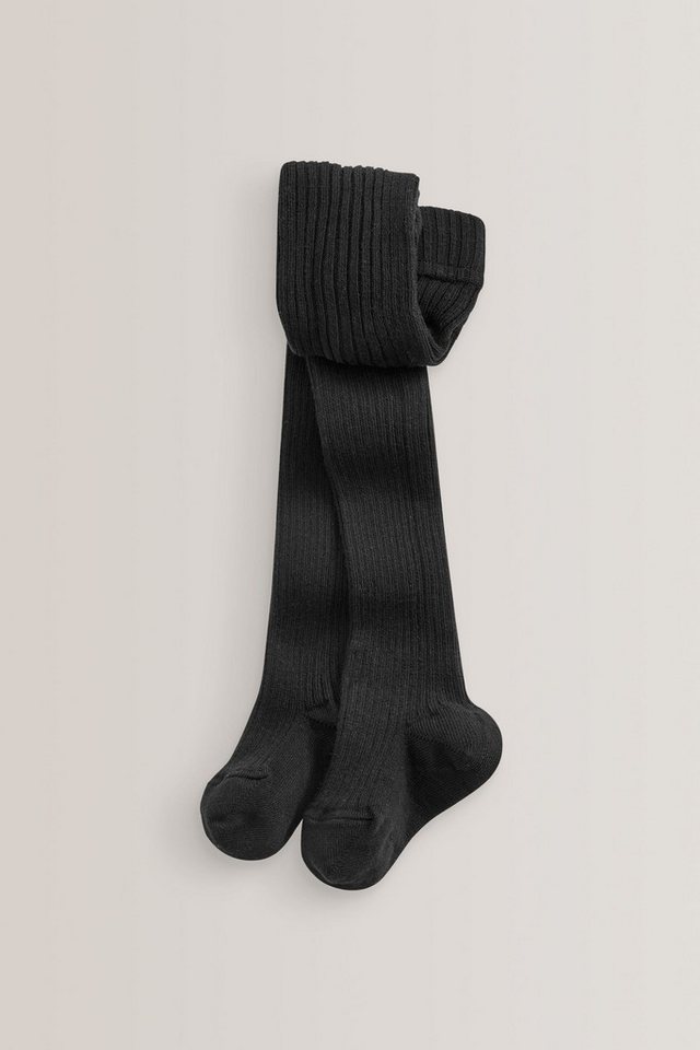 Next Strumpfhose Gerippte Strumpfhose mit hohem Baumwollanteil (1 St) – Bild 2 von 2