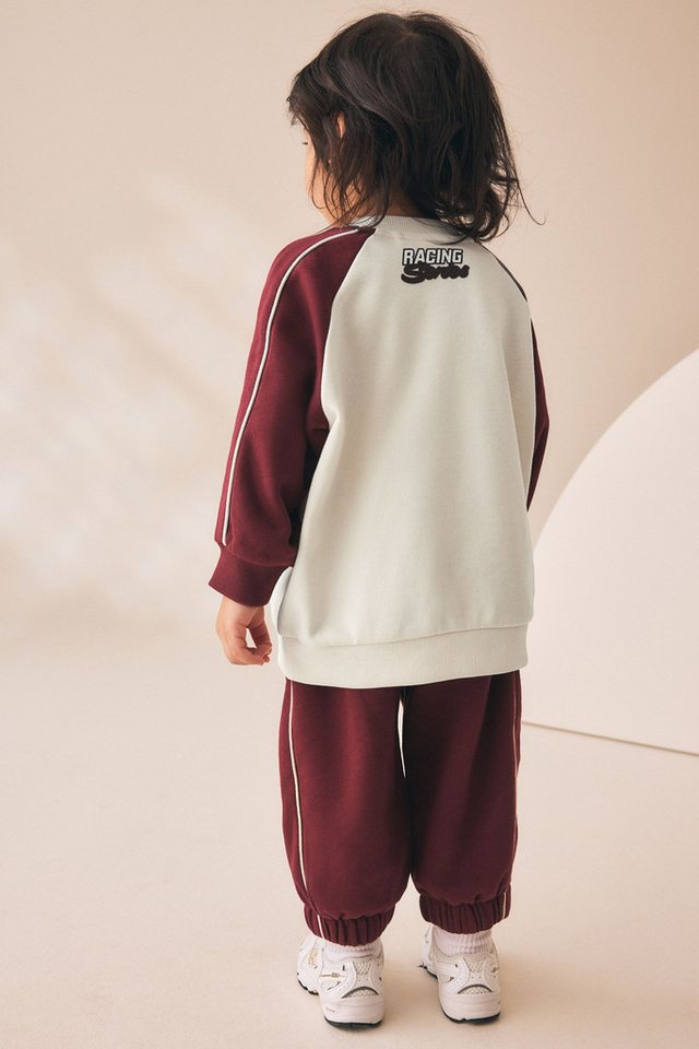 Next Sweatanzug Rundhals-Sweatshirt mit Print und Jogginghose (2-tlg) – Bild 2 von 5