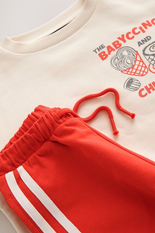 Next Sweatanzug Rundhals-Sweatshirt mit Print und Jogginghose (2-tlg) – Bild 3 von 4