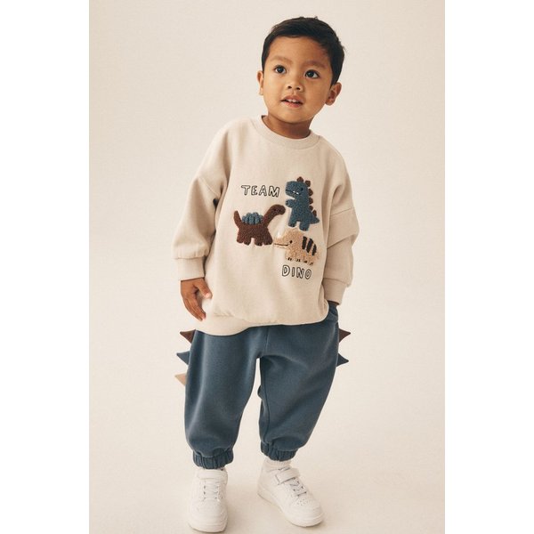 Next Sweatanzug Rundhals-Sweatshirt mit Print und Jogginghose (2-tlg)