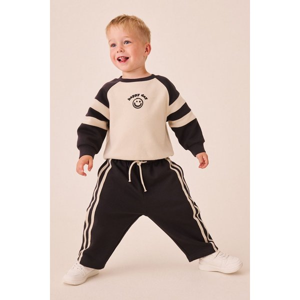 Next Sweatanzug Rundhals-Sweatshirt mit Print und Jogginghose (2-tlg)