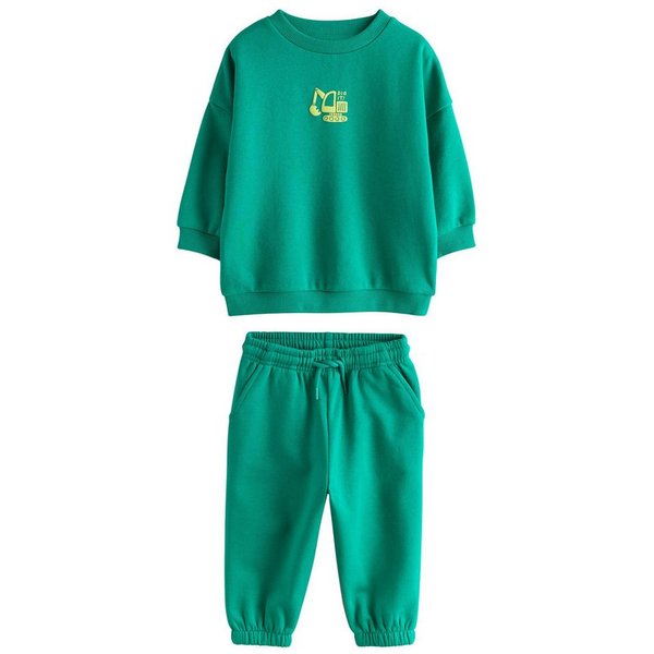 Next Sweatanzug Rundhalspullover mit Print und Jogginghose im Set (2-tlg)