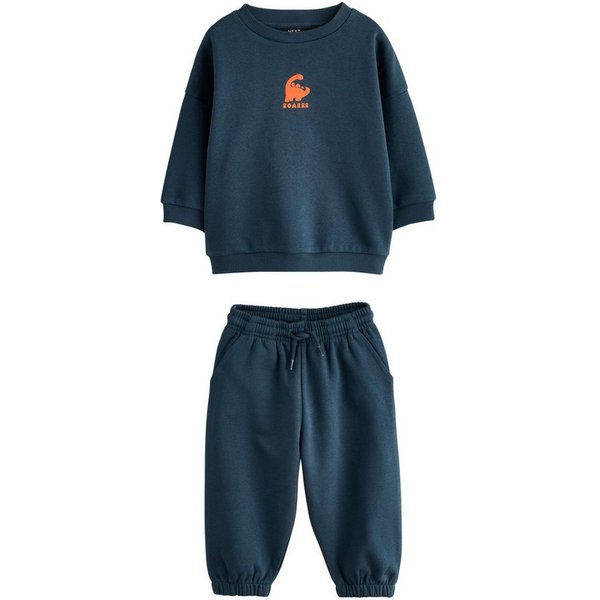 Next Sweatanzug Rundhalspullover mit Print und Jogginghose im Set (2-tlg)