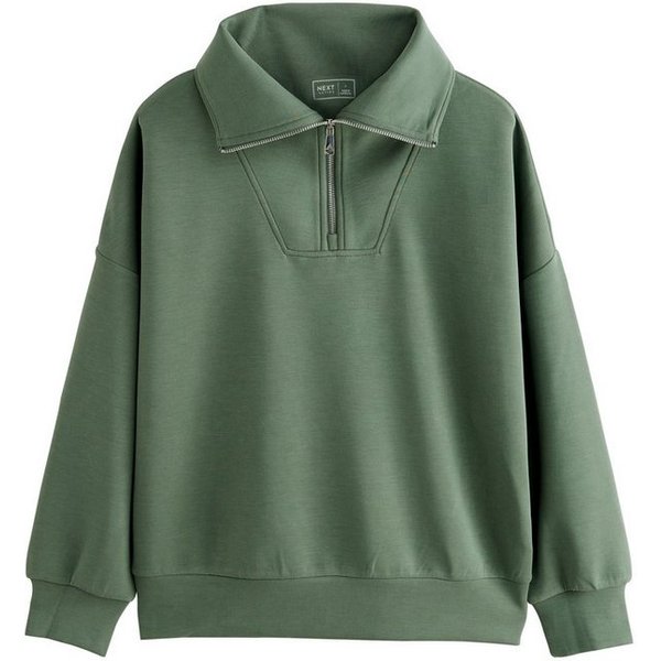 Next Sweater Active Sweatshirt mit viertellangem Reißverschluss (1-tlg)