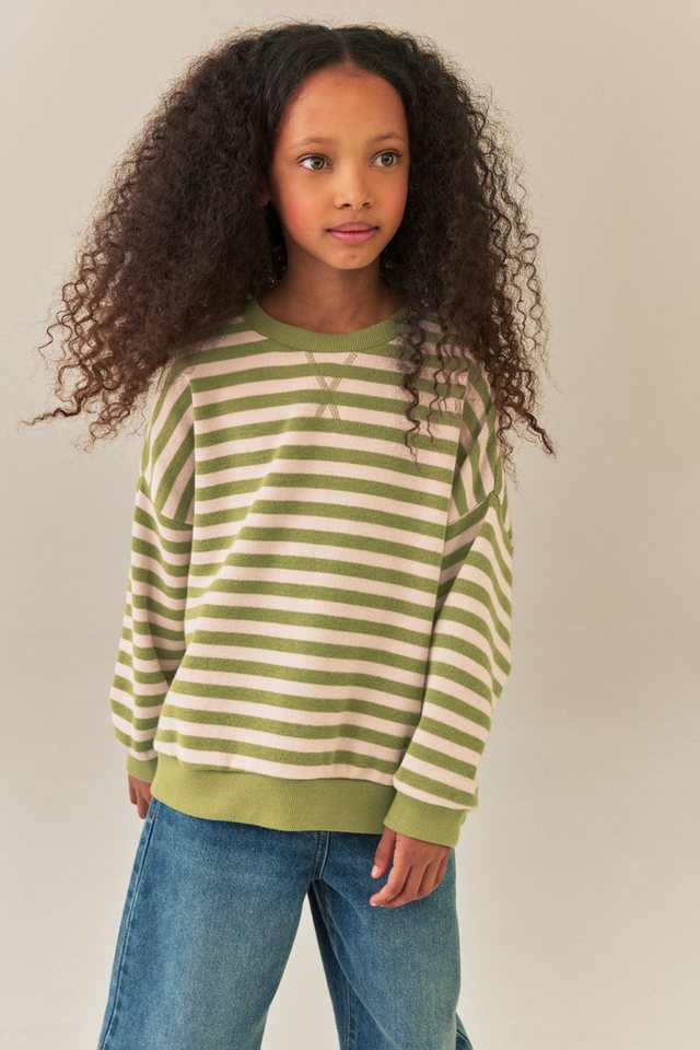 Next Sweater Geripptes, gemütliches Oversized Fit Sweatshirt (1-tlg) – Bild 5 von 5