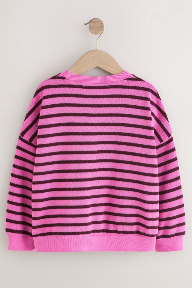 Next Sweater Geripptes, gemütliches Oversized Fit Sweatshirt (1-tlg) – Bild 2 von 5