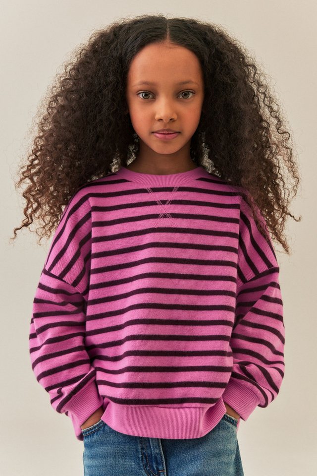 Next Sweater Geripptes, gemütliches Oversized Fit Sweatshirt (1-tlg) – Bild 5 von 5