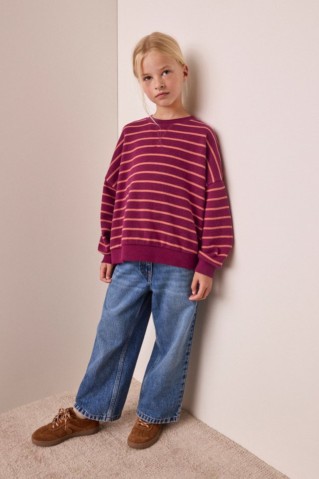 Next Sweater Geripptes, gemütliches Oversized Fit Sweatshirt (1-tlg) – Bild 5 von 5