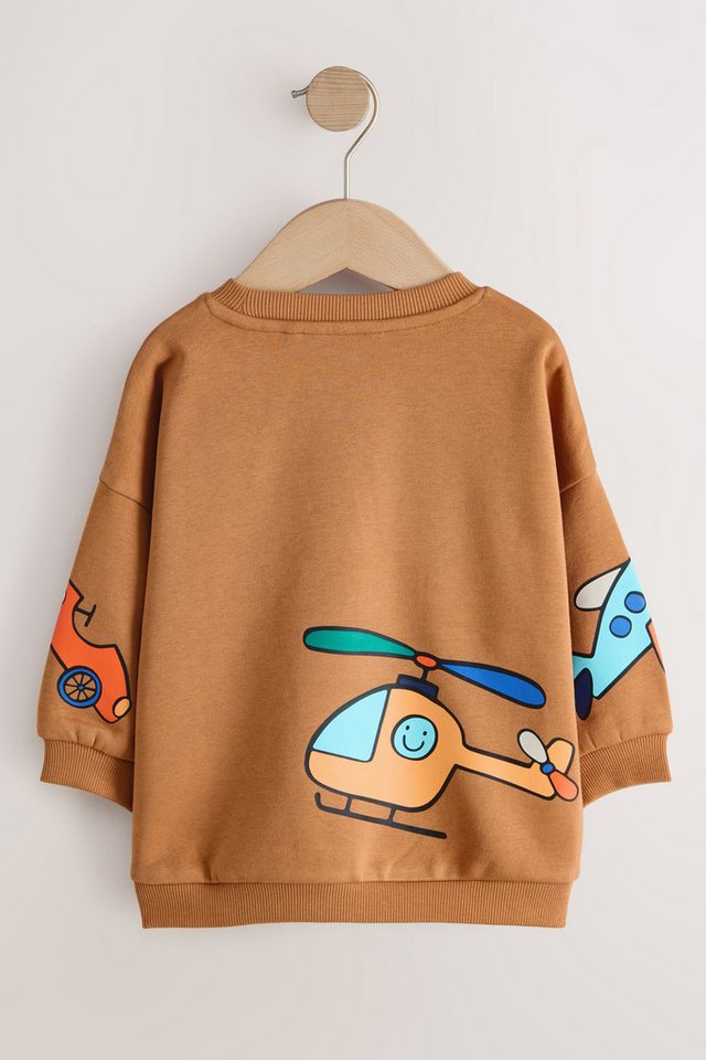 Next Sweater Jersey-Sweatshirt mit Rundhalsausschnitt und Print (1-tlg) – Bild 2 von 5