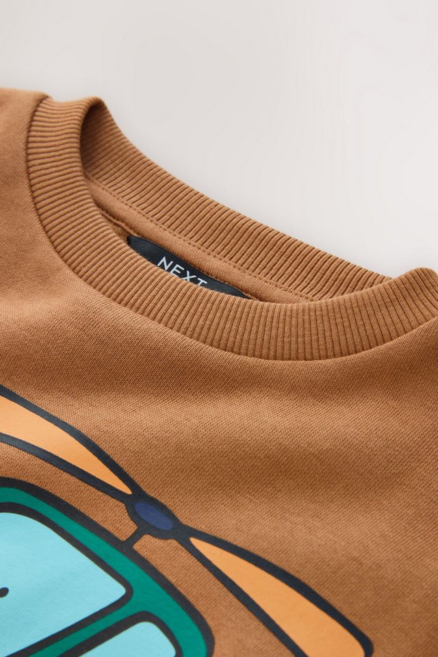 Next Sweater Jersey-Sweatshirt mit Rundhalsausschnitt und Print (1-tlg) – Bild 3 von 5