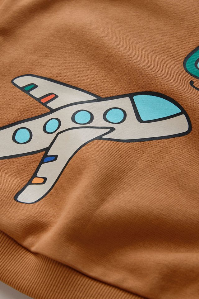 Next Sweater Jersey-Sweatshirt mit Rundhalsausschnitt und Print (1-tlg) – Bild 4 von 5
