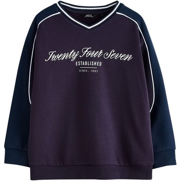 Next Sweater Rundhals-Pullover mit Grafik (1-tlg)