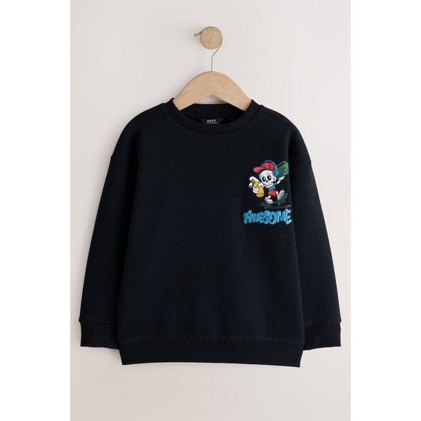 Next Sweater Rundhals-Pullover mit Grafik (1-tlg)