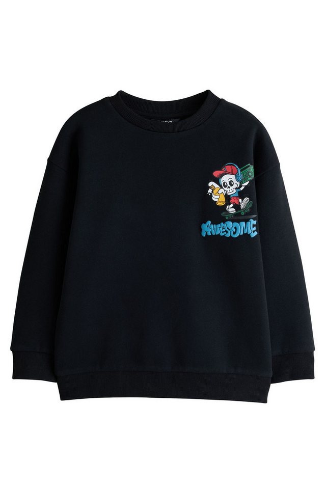 Next Sweater Rundhals-Pullover mit Grafik (1-tlg) – Bild 2 von 5