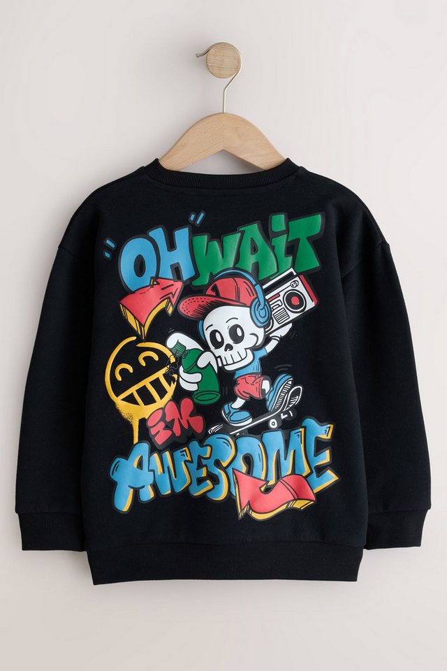 Next Sweater Rundhals-Pullover mit Grafik (1-tlg) – Bild 3 von 5