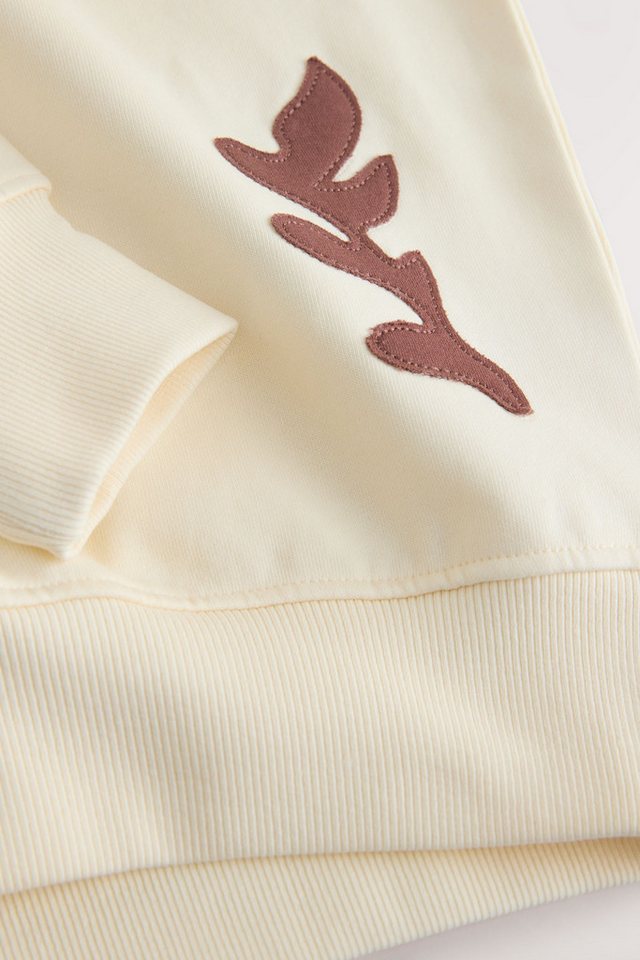 Next Sweater Sweatshirt mit Applikation, Kurzgröße (1-tlg) – Bild 3 von 5