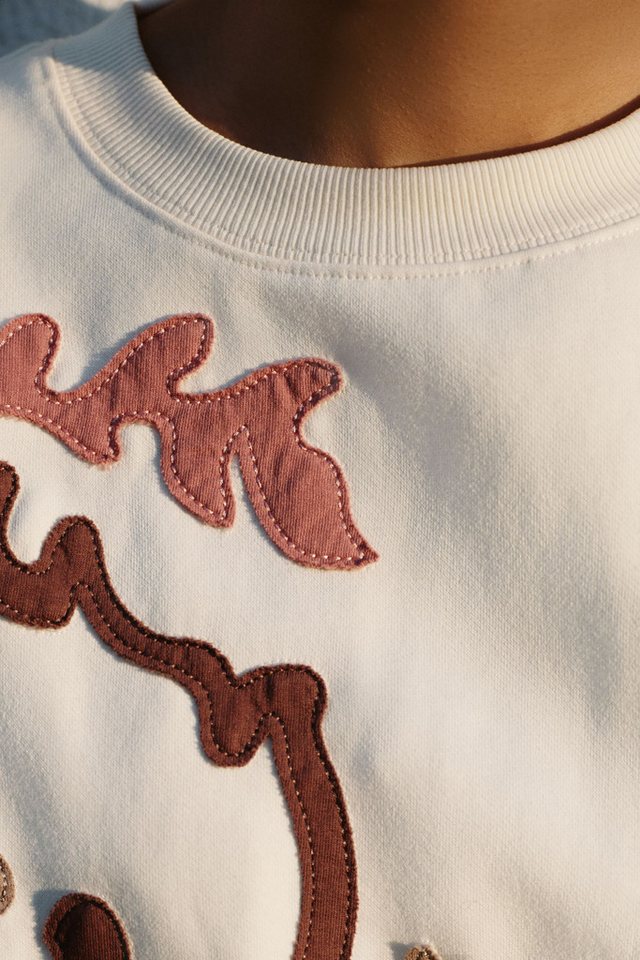 Next Sweater Sweatshirt mit Applikation, Kurzgröße (1-tlg) – Bild 5 von 5