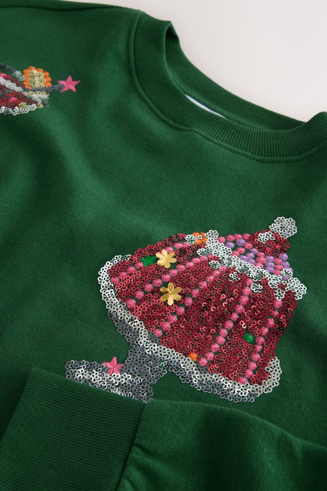 Next Sweater Sweatshirt mit Grafik, Pailletten und Stickerei (1-tlg) – Bild 3 von 5