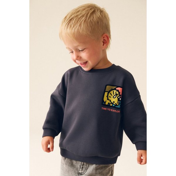 Next Sweater Sweatshirt mit Rundhalsausschnitt und Print (1-tlg)