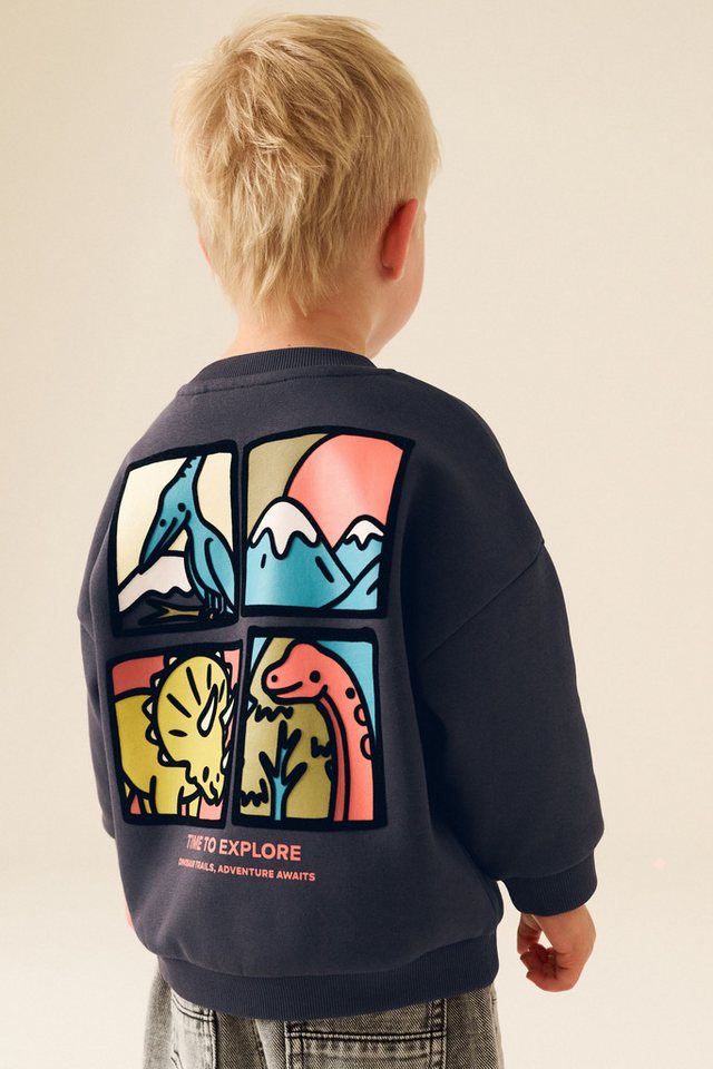 Next Sweater Sweatshirt mit Rundhalsausschnitt und Print (1-tlg) – Bild 2 von 5
