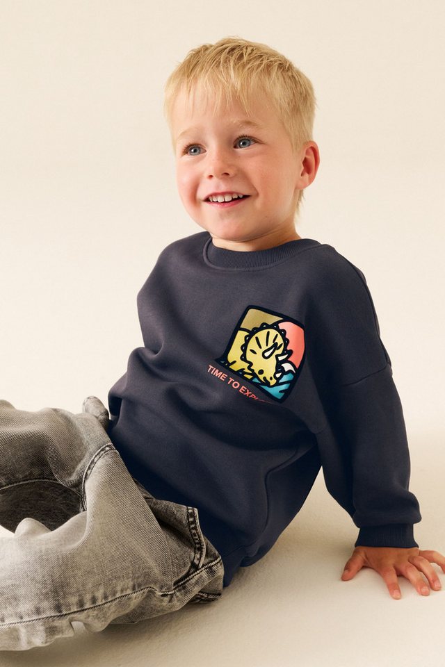 Next Sweater Sweatshirt mit Rundhalsausschnitt und Print (1-tlg) – Bild 4 von 5