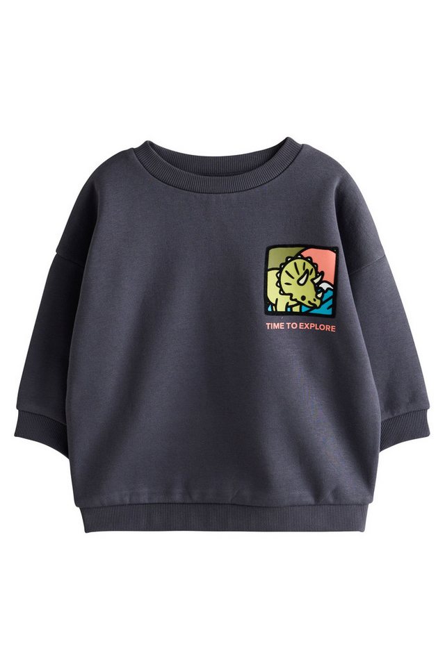 Next Sweater Sweatshirt mit Rundhalsausschnitt und Print (1-tlg) – Bild 5 von 5