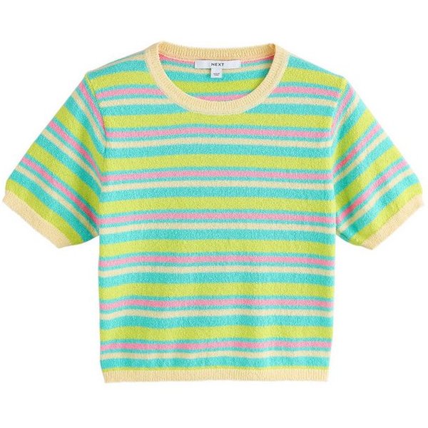 Next T-Shirt Kurzärmeliges, gestricktes Frottee-T-Shirt (1-tlg)