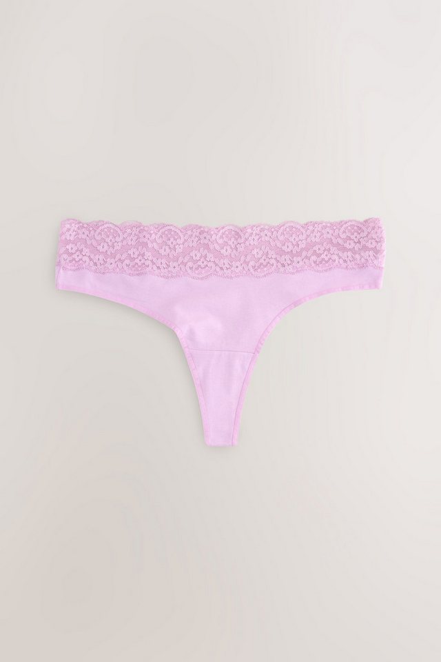 Next Tanga 7er-Pack Baumwollslips mit Spitze, Tanga (7-St) – Bild 3 von 5