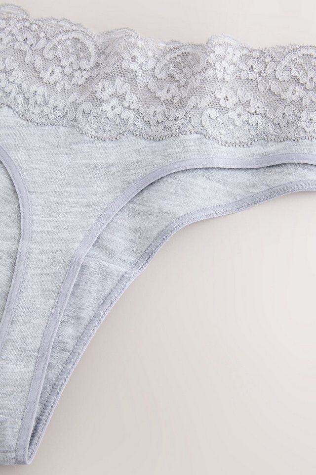 Next Tanga 7er-Pack Baumwollslips mit Spitze, Tanga (7-St) – Bild 5 von 5