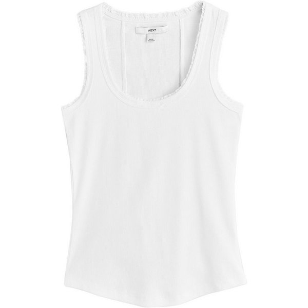 Next Trägertop Geripptes Premium Tanktop mit U-Ausschnitt (1-tlg)