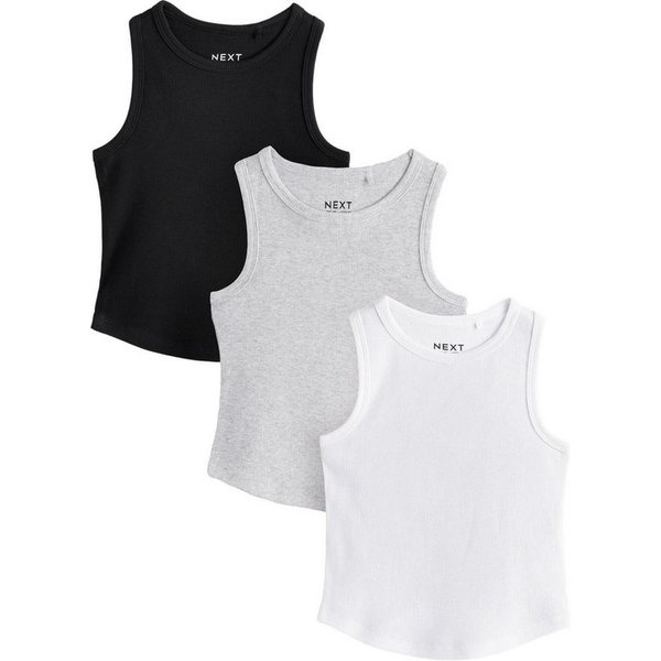 Next Trägertop Geripptes Trägertop, 3er-Pack (3-tlg)