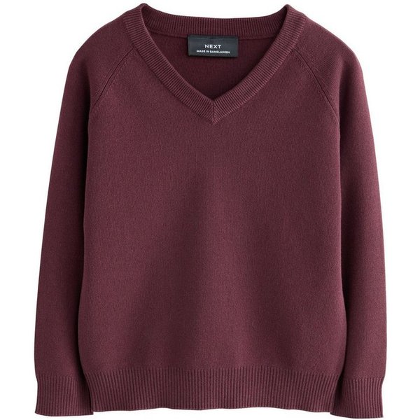 Next V-Ausschnitt-Pullover Schul-Strickpullover mit V-Ausschnitt (1-tlg)