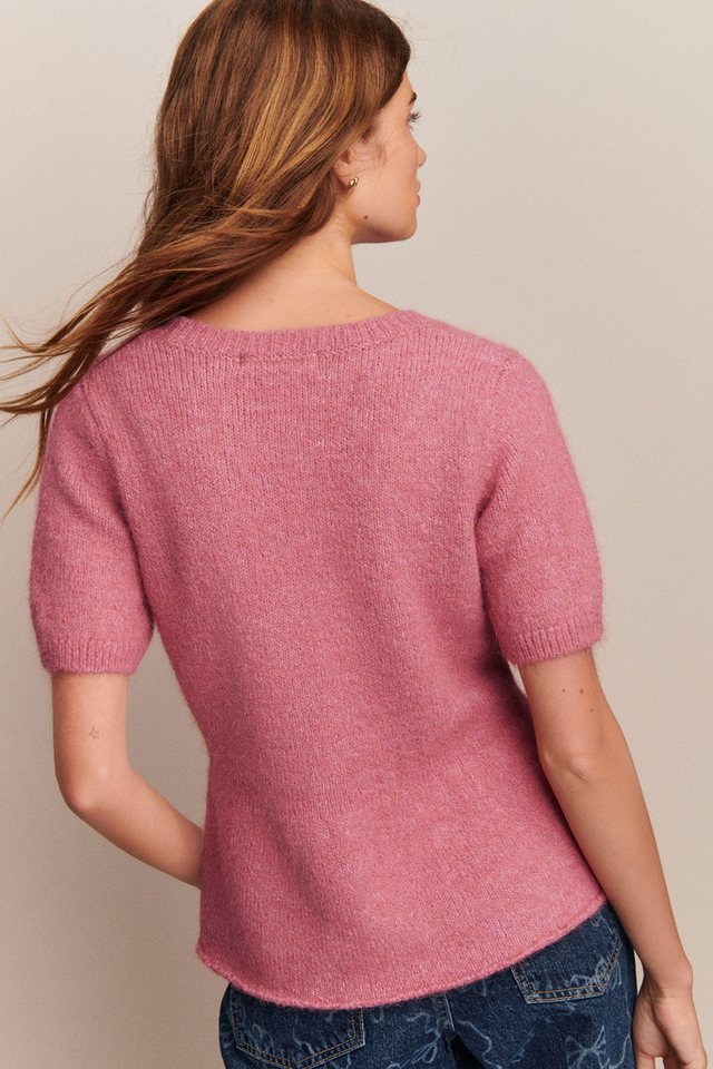 Next Vokuhila-Pullover Schößchenoberteil mit U-Ausschnitt und Alpakawolle (1-tlg) – Bild 2 von 5