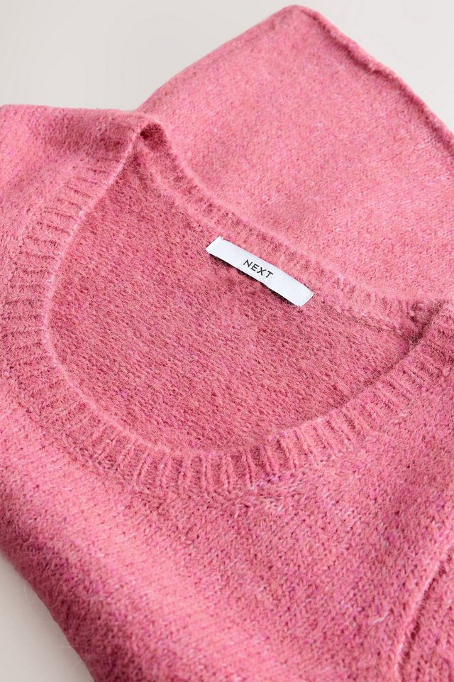 Next Vokuhila-Pullover Schößchenoberteil mit U-Ausschnitt und Alpakawolle (1-tlg) – Bild 4 von 5