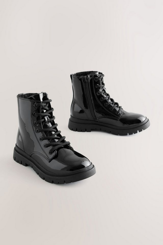 Next Warm gefütterte Schnürstiefel, weite Passform Schnürstiefel – Bild 2 von 5