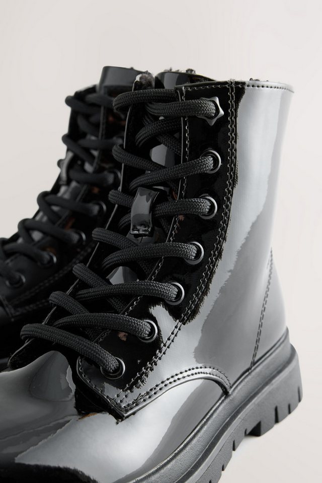 Next Warm gefütterte Schnürstiefel, weite Passform Schnürstiefel – Bild 4 von 5