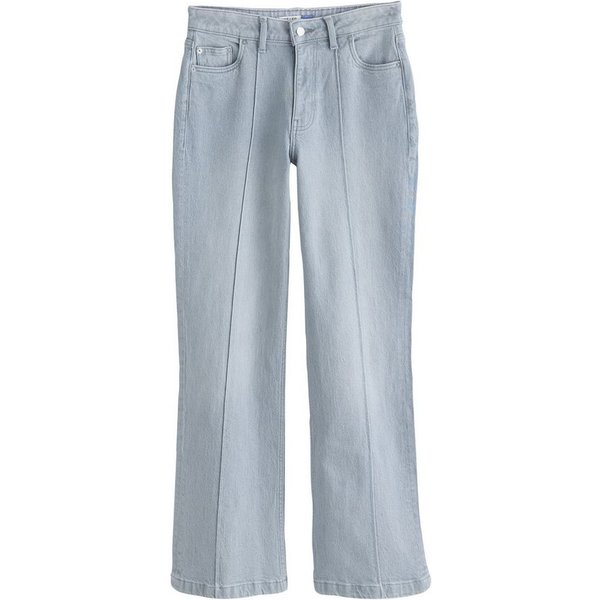 Next Weite Jeans Jeans mit weitem Bein und Frontnaht, Kurzgröße (1-tlg)