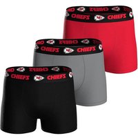 NFL Herren Boxershorts, 3er Pack - NFL Teams, Boxers, Football, Logo, Baumwollmischung, Größe M in Bunt