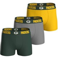 NFL Herren Boxershorts, 3er Pack - NFL Teams, Boxers, Football, Logo, Baumwollmischung, Größe XL in Bunt