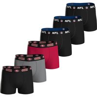 NFL Herren Boxershorts, 6er Pack - NFL Teams, Boxers, Football, Logo, Baumwollmischung, Größe XL in Bunt