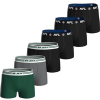 NFL Herren Boxershorts, 6er Pack - NFL Teams, Boxers, Football, Logo, Baumwollmischung, Größe XL in Bunt