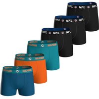 NFL Herren Boxershorts, 6er Pack - NFL Teams, Boxers, Football, Logo, Baumwollmischung, Größe 2XL in Bunt