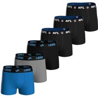 NFL Herren Boxershorts, 6er Pack - NFL Teams, Boxers, Football, Logo, Baumwollmischung, Größe M in Bunt