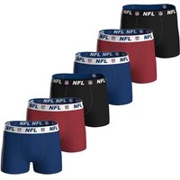 NFL Herren Boxershorts, 6er Pack - NFL Shield 6Pack Boxers, Baumwoll-Stretch, Logobund, Größe XL in Blau