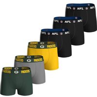 NFL Herren Boxershorts, 6er Pack - NFL Teams, Boxers, Football, Logo, Baumwollmischung, Größe 2XL in Bunt