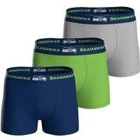 NFL Herren Boxershorts, 3er Pack - NFL Teams, Boxers, Football, Logo, Baumwollmischung, Größe 2XL in Bunt