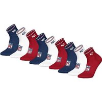 NFL Unisex Quarter-Socken, 9er Pack - NFL Shield 9Pack Quarter Socks, Logo, Streifen, Baumwollmischung, Größe 39-42 in Blau