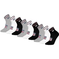 NFL Unisex Quarter-Socken, 9er Pack - NFL Shield 9Pack Quarter Socks, Logo, Streifen, Baumwollmischung, Größe 39-42 in Weiß